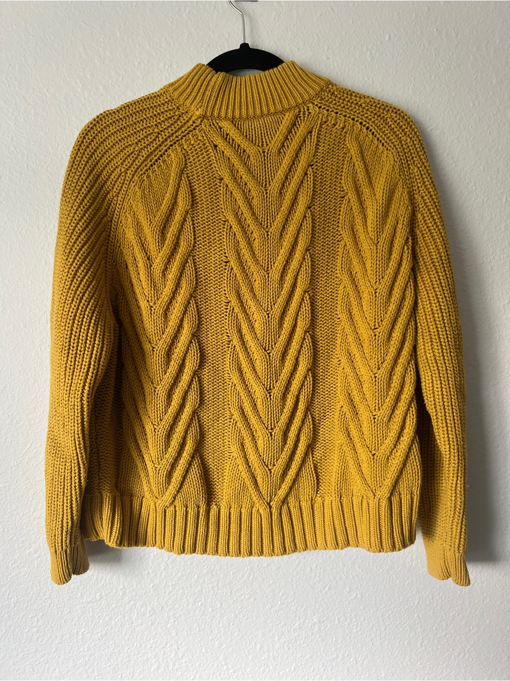 J.Crew Long Cotton Cable Knit Mock Neck Sweater - Picture 4 of 4